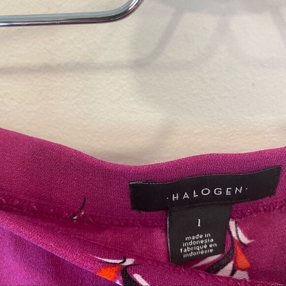 Halogen pink magenta floral midi skirt size 1X - Picture 5 of 8